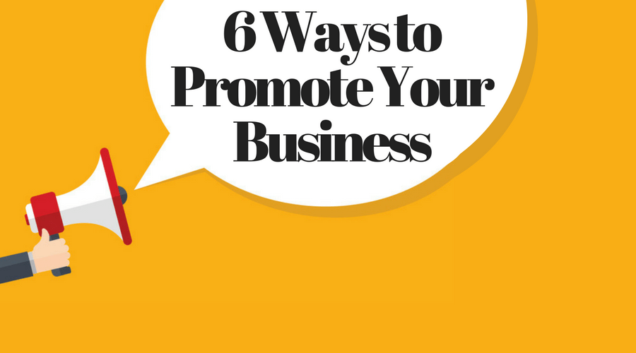 person with a megaphone sharing 6 ways to promote your business